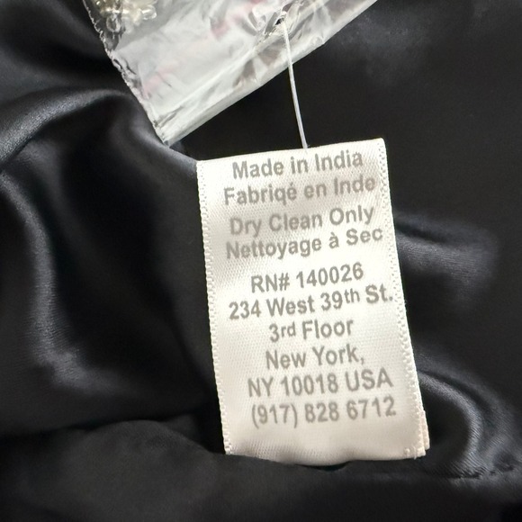 Parker Black Silver Beaded Sleeveless Dress Mini‎ Party Cocktail - Picture 14 of 14